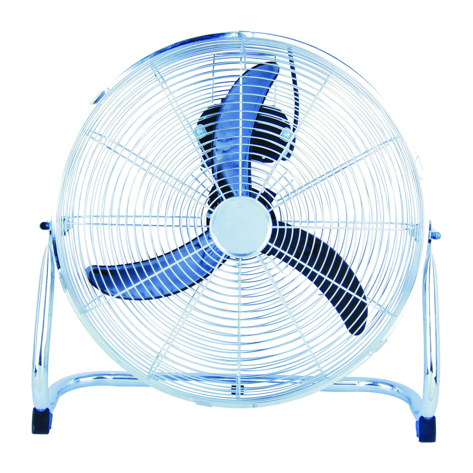 16" Industrial Floor Fan – High Velocity Motor, 55W, 3 Speeds, Chrome Finish