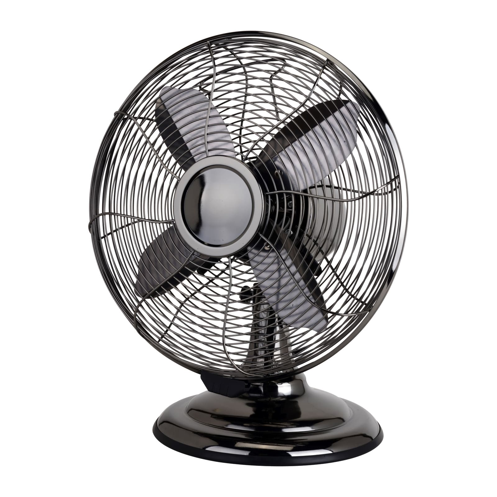 12" Metal Table Fan – 35W, 4 Speeds, Oscillation, Adjustable Tilt，High Stability