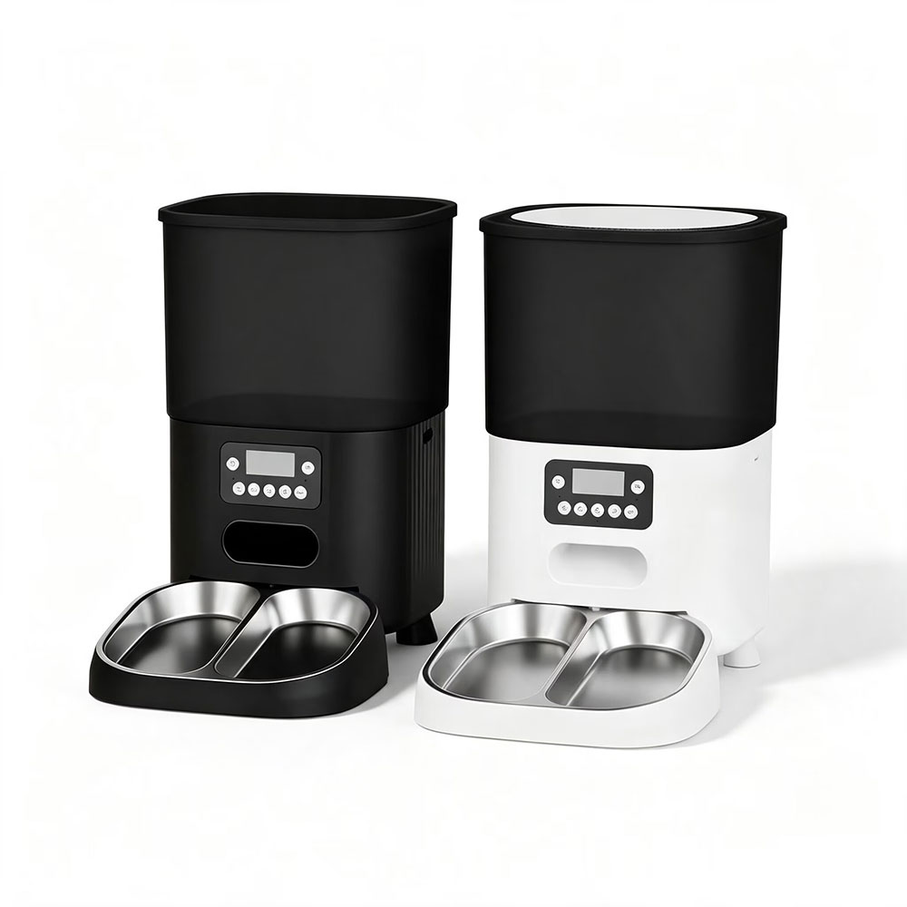 Automatic Pet Feeder with Anti-Jam Design – 4 Meals Daily, 304 Stainless Steel Bowl